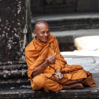 M&ouml;nch / monk (Angkor Wat / Kambodscha - Cambodia) People410