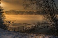 Sonnenuntergang am See / sunset at lake (Lechbruck am See / Deutschland - Germany) winter804