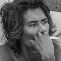 Raucher / smoker (Kambodscha - Cambodia) b&amp;w106